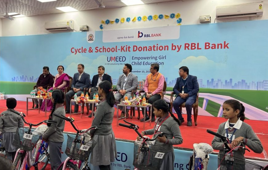 RBL Bank's CSR Initiative UMEED 1000: 250 Bicycles Donated to Girl Students in New Delhi